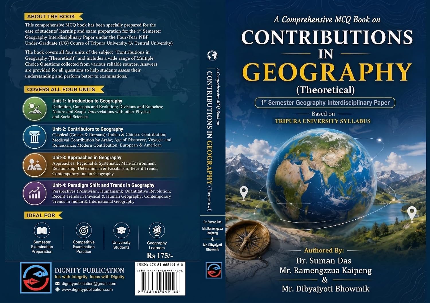 A Comprehensive MCQ Book on Contributions in Geography (Theoretical) (1st Semester Geography Interdisciplinary Paper Based on Tripura University Syllabus) – Paperback